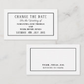 Modern und schlank, Farbe, Datum ändern Begleitkarte (Vorne/Hinten)