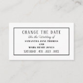 Modern und schlank, Farbe, Datum ändern Begleitkarte (Vorderseite)