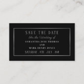 Modern und schlank, schwarz und silber, Save the D Begleitkarte (Vorderseite)