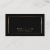 Modern und schwach, schwarz und Gold, ändern Sie d Begleitkarte (Rückseite)