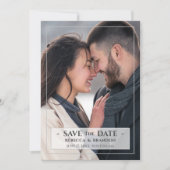 Modern und stilvoll Save the Date Hochzeitfotokart (Vorderseite)