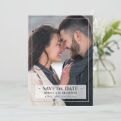 Modern und stilvoll Save the Date Hochzeitfotokart (Stehend Vorderseite)