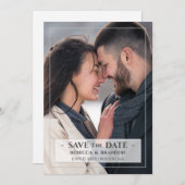 Modern und stilvoll Save the Date Hochzeitfotokart (Vorne/Hinten)