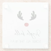 Modern und trendy: Jingle Bells Sober All The Way Glasuntersetzer (Rückseite)