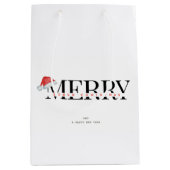 Modern und trendy Merry Sober Weihnachten Mittlere Geschenktüte (Vorderseite)