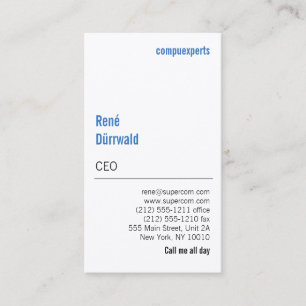 Modern und ungewöhnlich blau schwarz visitenkarte