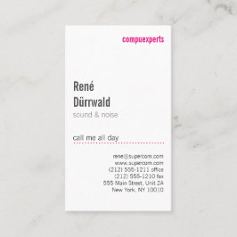 Modern und ungewöhnlich visitenkarte