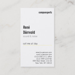 Modern und ungewöhnlich visitenkarte