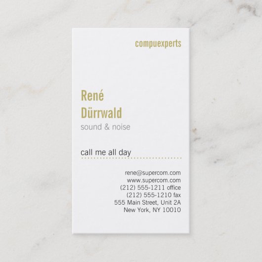 Modern und ungewöhnlich visitenkarte (Vorderseite)