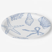 Modern Under The Sea You Soon Blue Baby Shower Pappteller (Schrägansicht)