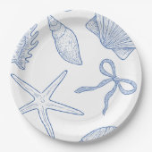 Modern Under The Sea You Soon Blue Baby Shower Pappteller (Vorderseite)