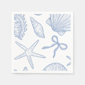 Modern Under The Sea You Soon Blue Baby Shower Serviette (Vorderseite)