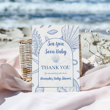 Modern Under The Sea You Soon Blue Boy Baby Shower