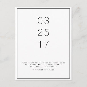 Modern Unica Save the Date Card