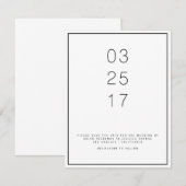 Modern Unica Save the Date Card (Vorne/Hinten)