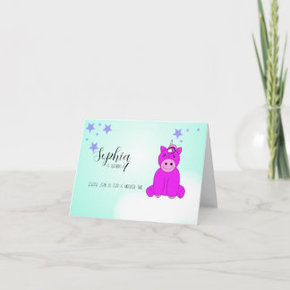 Modern Unicorn Geburtstagsparty Einladung