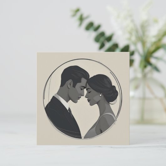 Modern Union Einladung (Stehend Vorderseite)