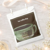 Modern Unique Art Coffee Shop Custom Text Geschenktütchen (Ausgeschnitten)