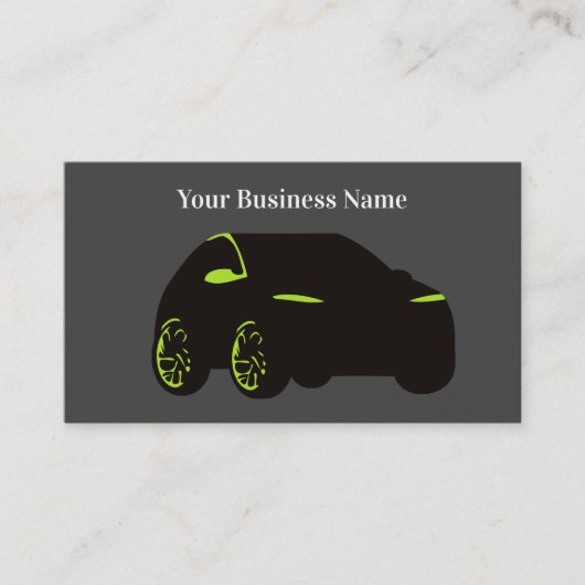Modern Unique Automotive Theme Business Cards Visitenkarte (Vorderseite)