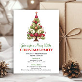 Modern unique Christmas tree holiday party invite Einladung