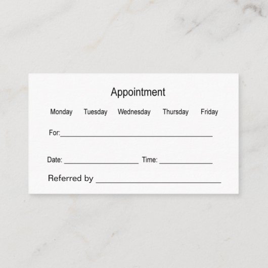 Modern Unique Dentist Appointment Business Cards Visitenkarte (Rückseite)