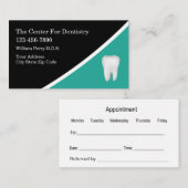 Modern Unique Dentist Appointment Business Cards Visitenkarte (Vorne/Hinten)