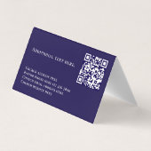 Modern Unique Nebula Custom Text QR Code Pastor Visitenkarten (Rückseite)