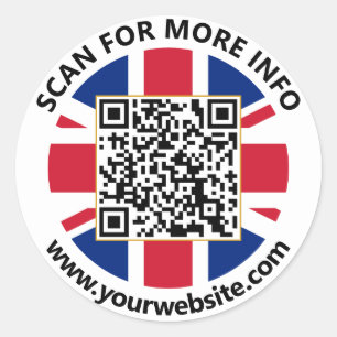 Modern United Kingdom QR Code Aufkleber Britische