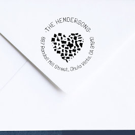 Modern United States Of America Family Address Gummistempel