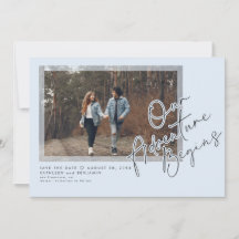 Modern Unser Abenteuer fängt Save the Date Foto an