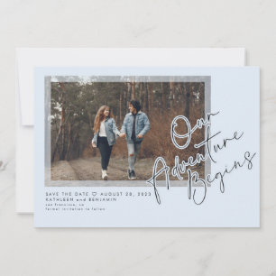 Modern Unser Abenteuer fängt Save the Date Foto an