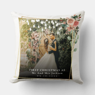 Modern Unser erstes Weihnachten als Herr und Frau Kissen