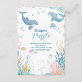 Modern unter dem Meer neutraler Diapper Raffle Begleitkarte (Vorderseite)