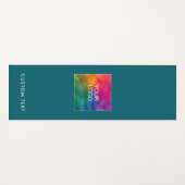 Modern Upload Company Logo Custom Text Monogram Yogamatte (Vorderseite (Horizontal))