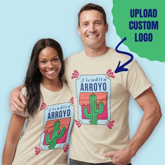 Modern Upload Custom Logo Small Business T-Shirt