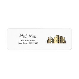 Modern Urban City Skyline Return Address