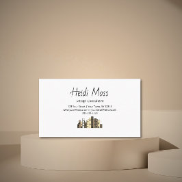 Modern Urban Design Consultant City Skyline Visitenkarte