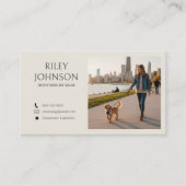 Modern Urban Dog Walker Business Card Visitenkarte (Vorderseite)