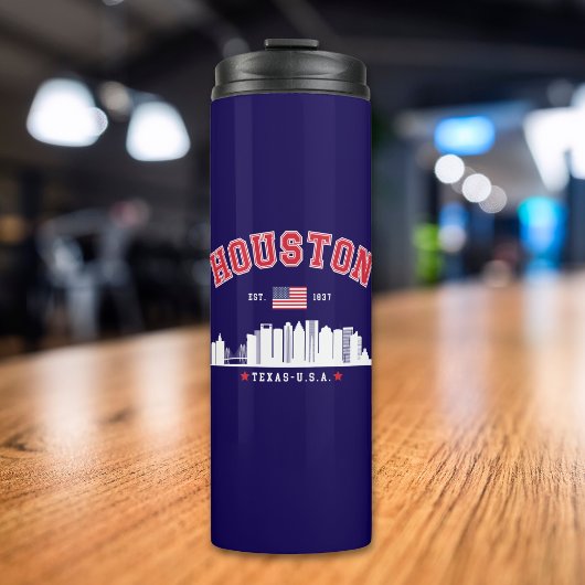 Modern Urban Houston Skyline  Thermosbecher
