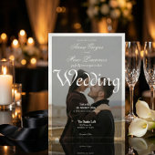 Modern Urban Minimalist Photo Overlay Calligraphy Einladung