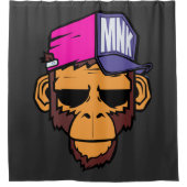 Modern Urban Monkey Duschvorhang (Vorderseite)