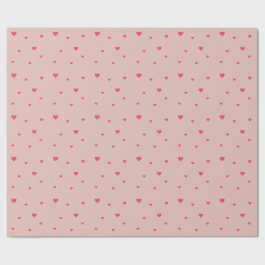Modern Urban Red Hearts Pattern Geschenkpapier (Flach)