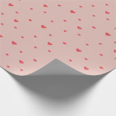 Modern Urban Red Hearts Pattern Geschenkpapier (Ecke)