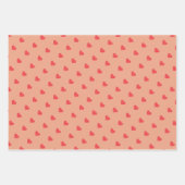 Modern Urban Red Hearts Pattern Geschenkpapier Set (Vorderseite 3)