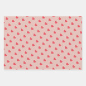 Modern Urban Red Hearts Pattern Geschenkpapier Set (Vorderseite)