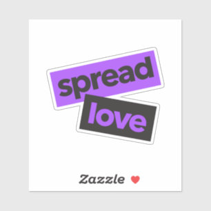 Modern, urban, vibrant, trendy graphic Spread Love Aufkleber