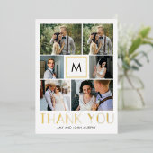 Modern Ursprüngliches REAL FOIL Foto Danke Karte (Stehend vorne)