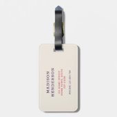 Modern USA Flag Monogram M Gepäckanhänger (Rückseite vertikal)