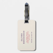 Modern USA Flag Monogram O Gepäckanhänger (Rückseite vertikal)