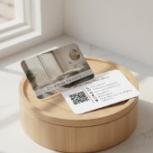 Modern Vacation Rental Resort Photo QR Code Visitenkarte